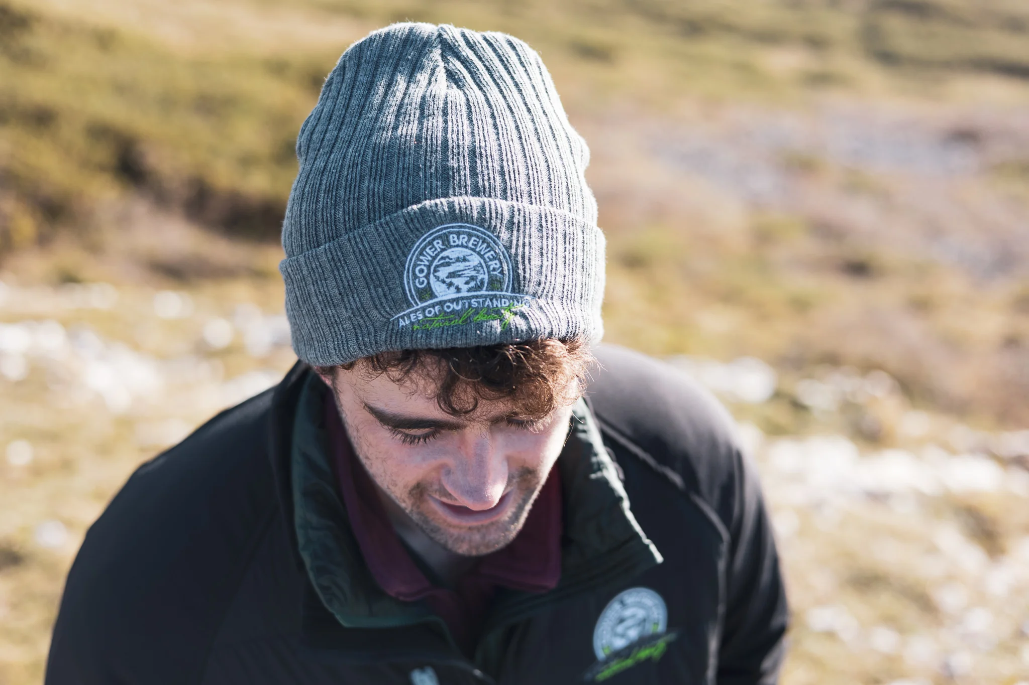 Gower Brewery Ribbed Knitted Beanie - Image 3