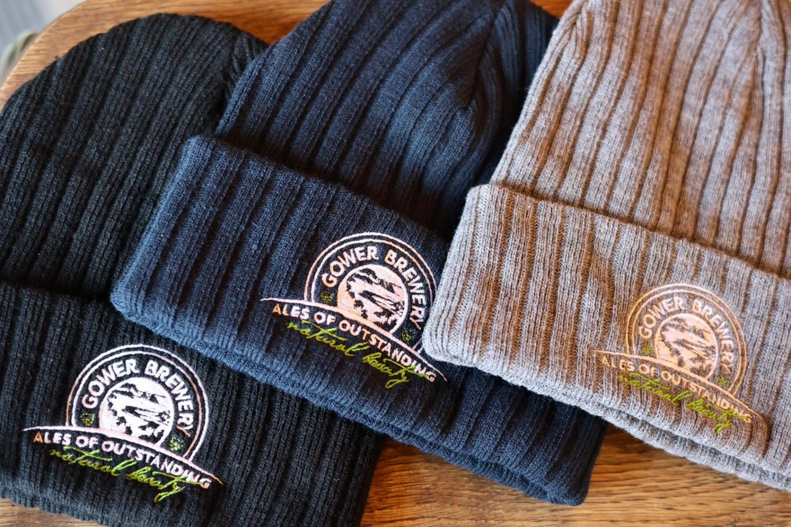 Gower Brewery Ribbed Knitted Beanie - Image 4